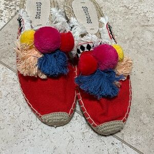 Soludos Colorful Pom Pom Espadrilles